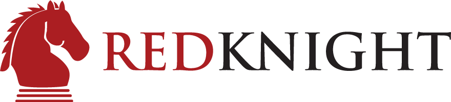 RedKnight Logo Depicting Red Knight Chess Piece next to the wording RedKnight